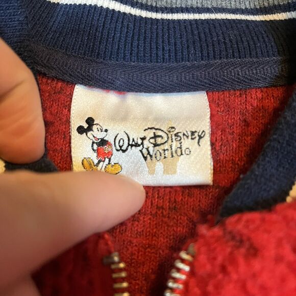 Vintage Disney World Sports Mens 2XL Fleece 1/4 Zip Mickey Mouse Fleece USA Made - Picture 5 of 14